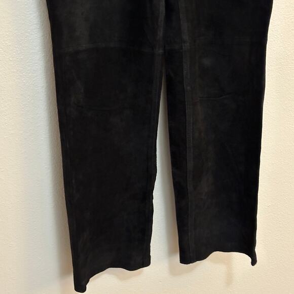 Vintage 90s Brandon Thomas Black Suede Straight Leg Pants Western Cowgirl Fall - Picture 4 of 10